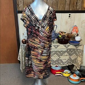 Joseph Ribkoff Black and White Striped Dress